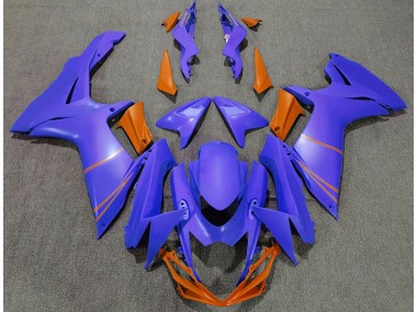 2011-2024 Bleu Océan Mat & Orange Suzuki GSXR 600-750 Carénage Moto