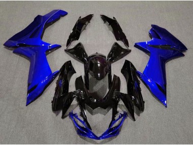 2011-2024 Noir Brillant & Bleu Aqua Suzuki GSXR 600-750 Carénage Moto