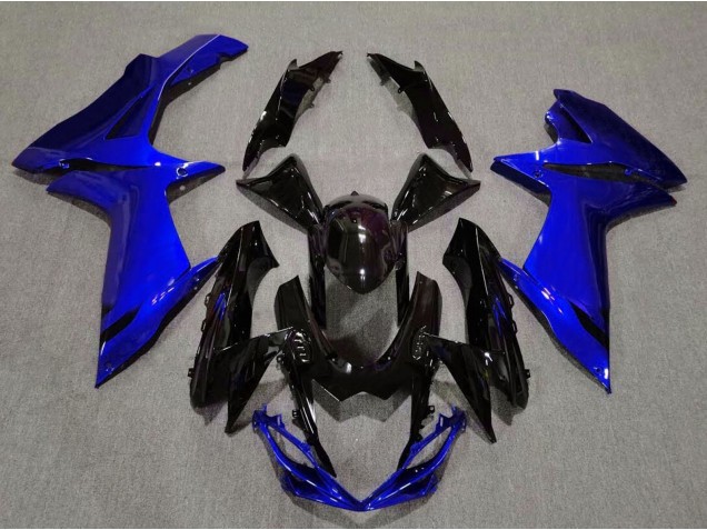 2011-2024 Noir Brillant & Bleu Aqua Suzuki GSXR 600-750 Carénage Moto 2011-2024 Noir Brillant & Bleu Aqua Suzuki GSXR 600-750 Carénage Moto