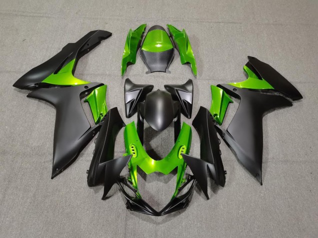 2011-2024 Noir Mat & Vert Suzuki GSXR 600-750 Carénage Moto 2011-2024 Noir Mat & Vert Suzuki GSXR 600-750 Carénage Moto