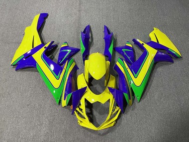 2011-2024 Orange Vert & Bleu Suzuki GSXR 600-750 Carénage Moto