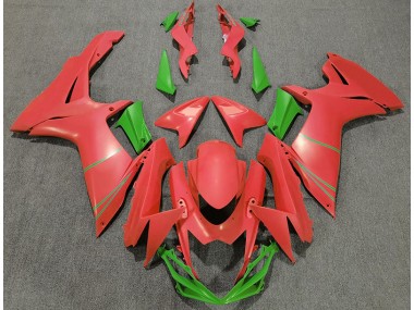 2011-2024 Pamplemousse Mat Rouge & Vert Suzuki GSXR 600-750 Carénage Moto