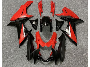 2011-2024 Rouge Brillant & Noir Suzuki GSXR 600-750 Carénage Moto
