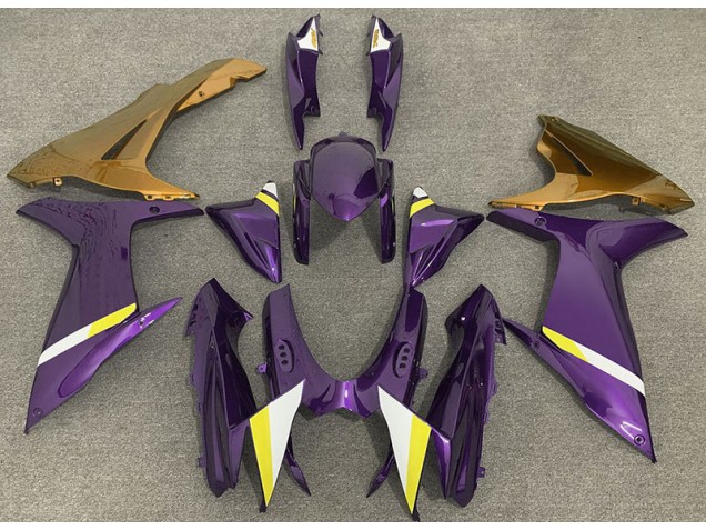 2011-2024 Violet Brillant & Or Suzuki GSXR 600-750 Carénage Moto 2011-2024 Violet Brillant & Or Suzuki GSXR 600-750 Carénage Moto