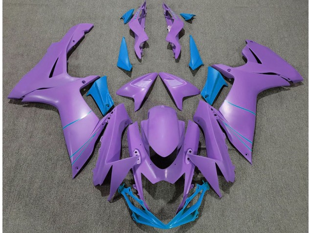 2011-2024 Violet Mat & Bleu Suzuki GSXR 600-750 Carénage Moto 2011-2024 Violet Mat & Bleu Suzuki GSXR 600-750 Carénage Moto