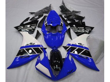 2012-2014 Bleu Brillant Blanc & Noir Yamaha R1 Carénage Moto