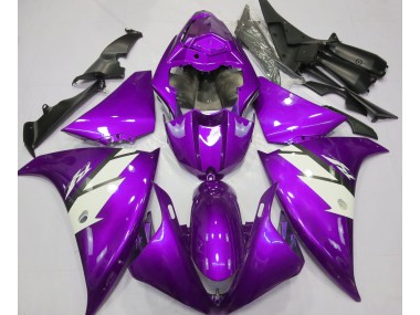 2012-2014 Violet Brillant & Blanc Yamaha R1 Carénage Moto
