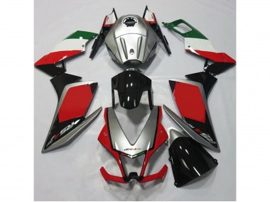 2012-2015 Argent & Rouge Aprilia RS4 125 Carénage Moto