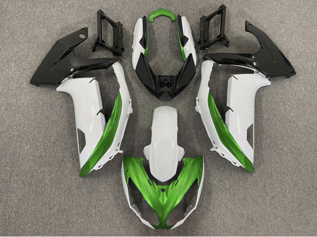 2012-2016 Blanc Brillant & Vert Kawasaki Ninja 650R Carénage Moto 2012-2016 Blanc Brillant & Vert Kawasaki Ninja 650R Carénage Moto