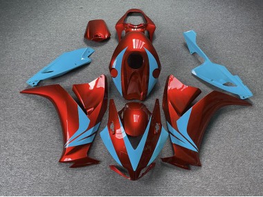 2012-2016 Rouge Brillant & Bleu Clair Honda CBR1000RR Carénage Moto