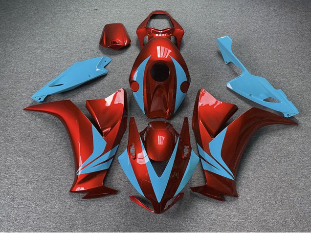 2012-2016 Rouge Brillant & Bleu Clair Honda CBR1000RR Carénage Moto 2012-2016 Rouge Brillant & Bleu Clair Honda CBR1000RR Carénage Moto