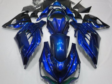 2012-2021 Bleu Océan Brillant Kawasaki ZX14R Carénage Moto