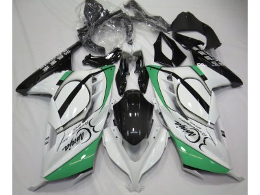 2013-2018 Blanc Brillant & Vert Kawasaki Ninja 300 Carénage Moto