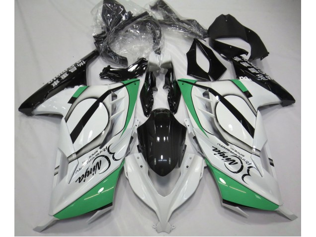 2013-2018 Blanc Brillant & Vert Kawasaki Ninja 300 Carénage Moto
