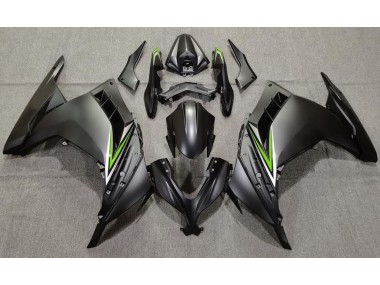 2013-2018 Noir Mat & Vert Kawasaki Ninja 300 Carénage Moto