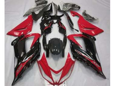 2013-2018 Noir & Rouge Kawasaki ZX6R Carénage Moto