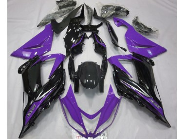 2013-2018 Noir & Violet Kawasaki ZX6R Carénage Moto