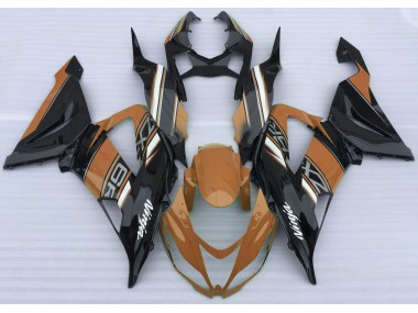 2013-2018 Orange Brillant & Noir Kawasaki ZX6R Carénage Moto