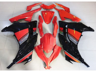 2013-2018 Rouge Bonbon & Noir Kawasaki Ninja 300 Carénage Moto