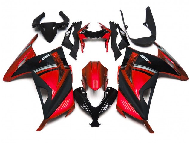 2013-2018 Rouge Brillant Kawasaki Ninja 300 Carénage Moto 2013-2018 Rouge Brillant Kawasaki Ninja 300 Carénage Moto