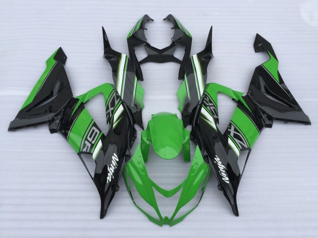 2013-2018 Vert & Noir Brillant Kawasaki ZX6R Carénage Moto 2013-2018 Vert & Noir Brillant Kawasaki ZX6R Carénage Moto