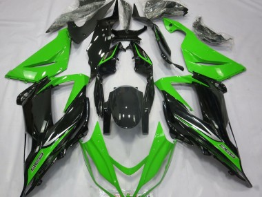 2013-2018 Vert & Noir Kawasaki ZX6R Carénage Moto