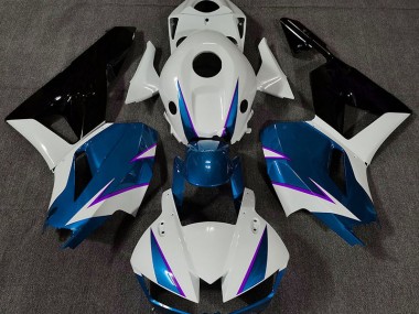 2013-2023 Bleu Brillant Blanc & Violet Honda CBR600RR Carénage Moto