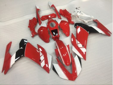 2015-2018 Brillant Rouge & Blanc Yamaha R3 Carénage Moto