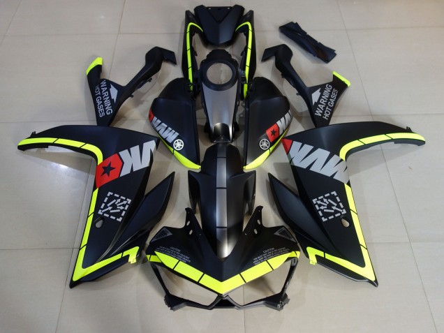 2015-2018 Noir Mat & Jaune Yamaha R3 Carénage Moto 2015-2018 Noir Mat & Jaune Yamaha R3 Carénage Moto