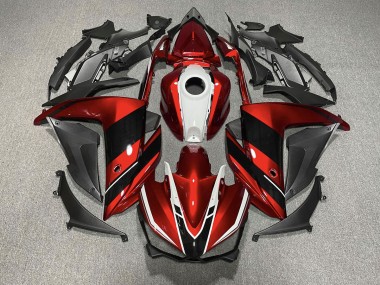 2015-2018 Rouge Noir & Blanc Yamaha R3 Carénage Moto