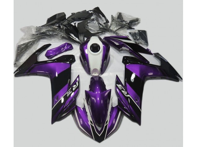 2015-2018 Violet & Noir Brillant Yamaha R3 Carénage Moto 2015-2018 Violet & Noir Brillant Yamaha R3 Carénage Moto