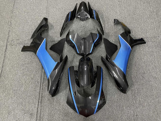 2015-2019 Fiber De Carbone & Bleu Clair Yamaha R1 Carénage Moto 2015-2019 Fiber De Carbone & Bleu Clair Yamaha R1 Carénage Moto