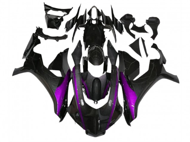2015-2019 Fiber De Carbone Style & Violet Yamaha R1 Carénage Moto