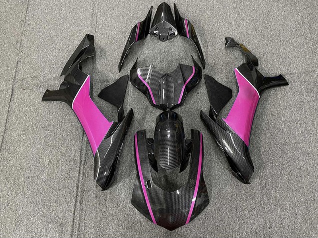 2015-2019 Fibre De Carbone & Rose Yamaha R1 Carénage Moto 2015-2019 Fibre De Carbone & Rose Yamaha R1 Carénage Moto