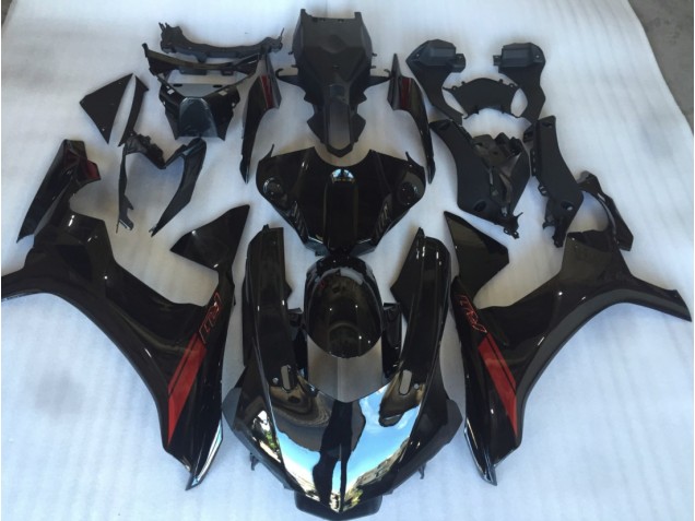 2015-2019 Noir Brillant Avec Logo Rouge Yamaha R1 Carénage Moto 2015-2019 Noir Brillant Avec Logo Rouge Yamaha R1 Carénage Moto
