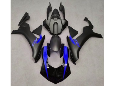 2015-2019 Noir Mat & Bleu Yamaha R1 Carénage Moto