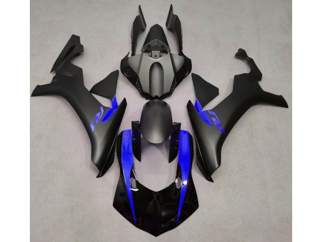 2015-2019 Noir Mat & Bleu Yamaha R1 Carénage Moto 2015-2019 Noir Mat & Bleu Yamaha R1 Carénage Moto