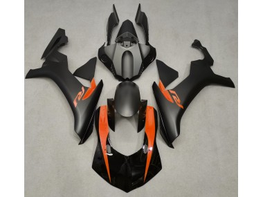 2015-2019 Noir Mat & Orange Yamaha R1 Carénage Moto