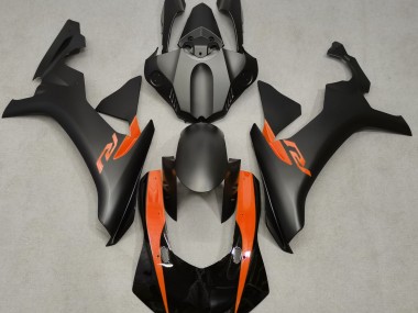 2015-2019 Noir Mat & Orange Yamaha R1 Carénage Moto