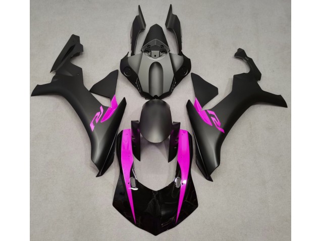 2015-2019 Noir Mat & Rose Yamaha R1 Carénage Moto 2015-2019 Noir Mat & Rose Yamaha R1 Carénage Moto