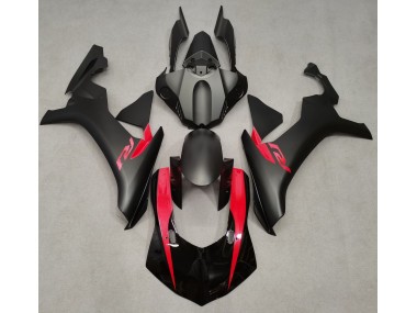 2015-2019 Noir Mat & Rouge Nacré Yamaha R1 Carénage Moto