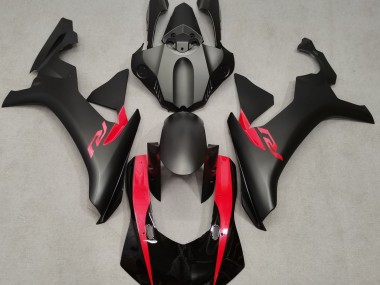 2015-2019 Noir Mat & Rouge Nacré Yamaha R1 Carénage Moto