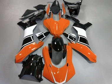 2015-2019 Orange Brillant Blanc & Noir Yamaha R1 Carénage Moto