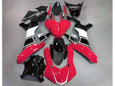 2015-2019 Rouge Brillant Blanc & Noir Yamaha R1 Carénage Moto