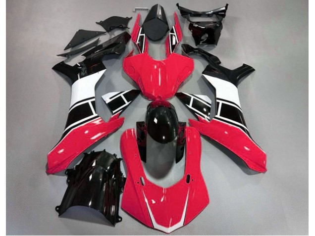 2015-2019 Rouge Brillant Blanc & Noir Yamaha R1 Carénage Moto