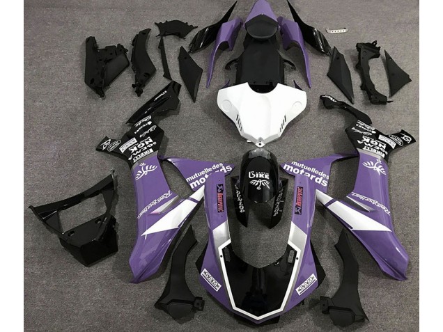 2015-2019 Style De Logo Violet Brillant Yamaha R1 Carénage Moto 2015-2019 Style De Logo Violet Brillant Yamaha R1 Carénage Moto