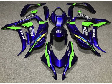 2016-2019 Bleu Profond Trickstar Kawasaki ZX10R Carénage Moto