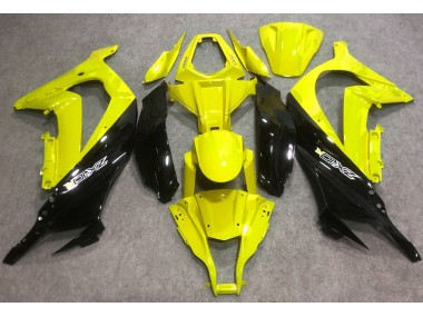 2016-2019 Jaune Brillant & Noir Kawasaki ZX10R Carénage Moto