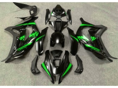 2016-2019 Noir Satiné & Vert Kawasaki ZX10R Carénage Moto