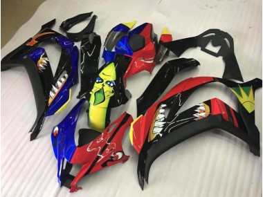 2016-2019 Partager Rouge & Bleu Kawasaki ZX10R Carénage Moto